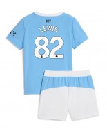 Otroške Nogometnih dresov Manchester City Rico Lewis #82 Domači 2025-26 Kratki rokavi (+ hlače)